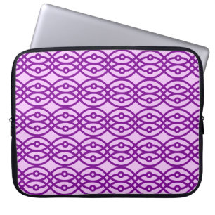 Kimono Print, Lavendel und lila Laptopschutzhülle