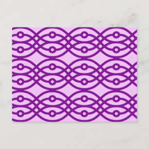 Kimono Print, Lavendel und lila Postkarte