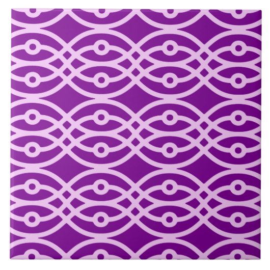 Kimono print, lila und Lavendel Fliese (Vorderseite)