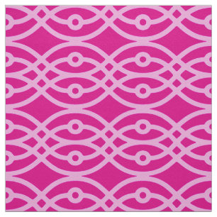Kimono Print, Magenta und Rosa Stoff