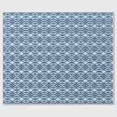 Kimono Print, Marine und hellblau Geschenkpapier (Flach)