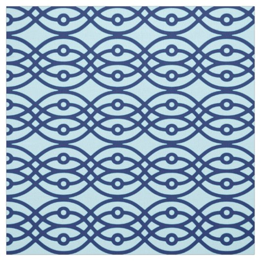 Kimono Print, Marine und hellblau Stoff (Muster)