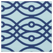 Kimono Print, Marine und hellblau Stoff (Nahaufnahme)