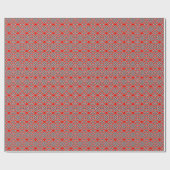 Kimono print, rot, grau und weiß geschenkpapier (Flach)