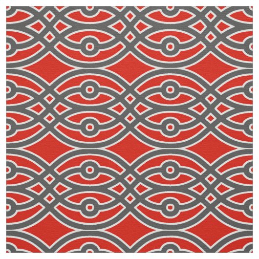 Kimono print, rot, grau und weiß stoff (Muster)