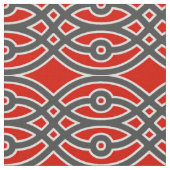 Kimono print, rot, grau und weiß stoff (Nahaufnahme)