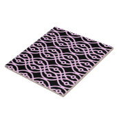 Kimono Print, Schwarz und Eispink Fliese (Seite)