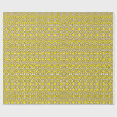 Kimono print, Senf gelb und weiß Geschenkpapier (Flach)