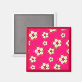 Kimono Rose Pink Lotus Magnet (Vorderseite/Rückseite)