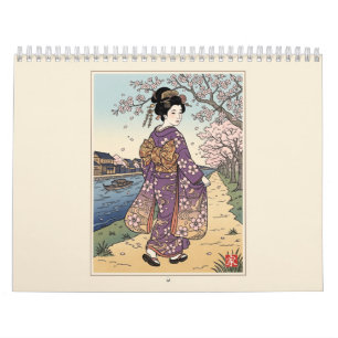 Kimono-Schönheiten Jahreszeiten des alten Japans Kalender