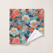 Kimono-Stoff aus Japan inspiriert Badhandtuch Set (Waschlappen)