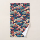 Kimono-Stoff aus Japan inspiriert Badhandtuch Set (Handtuch)