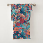 Kimono-Stoff aus Japan inspiriert Badhandtuch Set (Insitu)