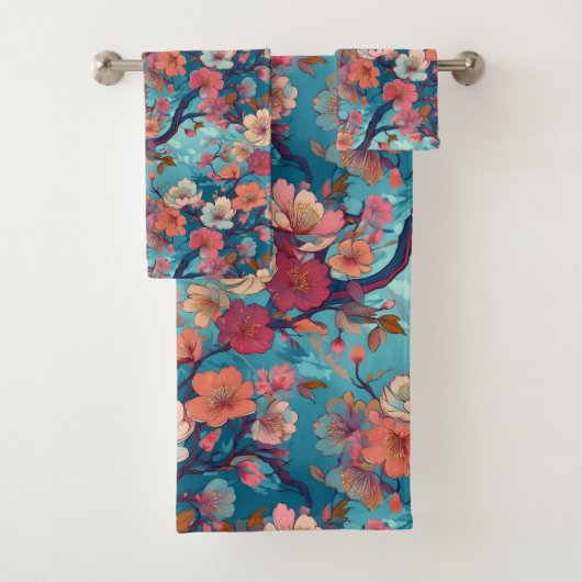 Kimono-Stoff aus Japan inspiriert Badhandtuch Set (Insitu)