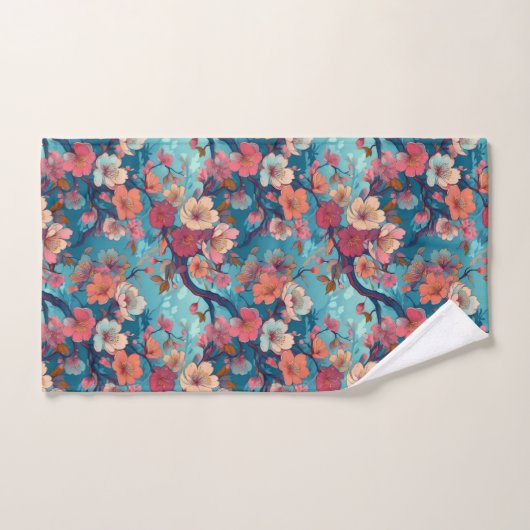 Kimono-Stoff aus Japan inspiriert Badhandtuch Set (Handtuch)