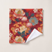 Kimono-Stoff aus Japan inspiriert Badhandtuch Set (Waschlappen)