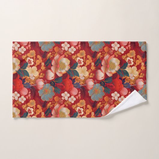 Kimono-Stoff aus Japan inspiriert Badhandtuch Set (Handtuch)