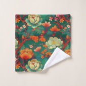 Kimono-Stoff aus Japan inspiriert Badhandtuch Set (Waschlappen)