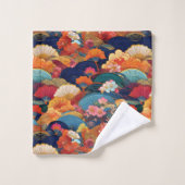 Kimono-Stoff aus Japan inspiriert Badhandtuch Set (Waschlappen)