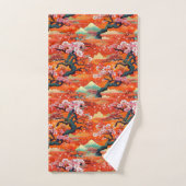 Kimono-Stoff aus Japan inspiriert Badhandtuch Set (Handtuch)