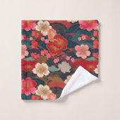 Kimono-Stoff aus Japan inspiriert Badhandtuch Set (Waschlappen)