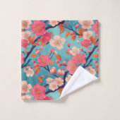 Kimono-Stoff aus Japan inspiriert Badhandtuch Set (Waschlappen)