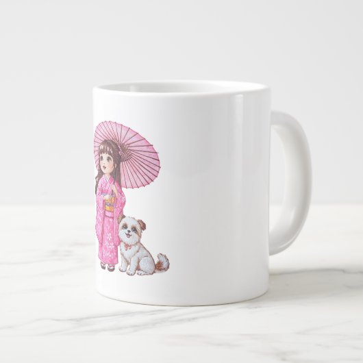 Kimono Süsse & Welpe Tasse (Vorderseite Rechts)