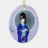 Kimono-u. Geisha-Mädchen-Verzierung Keramikornament (Rechts)
