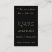 Kimono Visitenkarte (Rückseite)