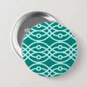 Kimonodruck, -Türkis und -aqua Button (Vorne & Hinten)