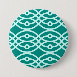 Kimonodruck, -Türkis und -aqua Button