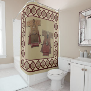 Kimonos Gold und Red Bath Duschvorhang