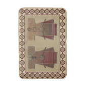 Kimonos Gold und Rot Badematte (Vorderseite Vertikal)
