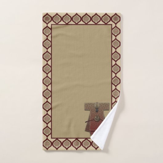 Kimonos Gold und Rot Badhandtuch Set (Handtuch)