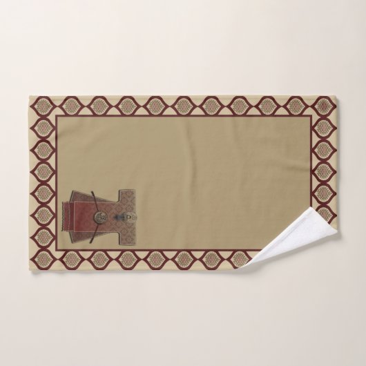 Kimonos Gold und Rot Badhandtuch Set (Handtuch)