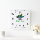 Kims Pad Quadratische Wanduhr (Zuhause)