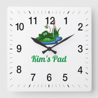 Kim's Pad Square Wall Clock Quadratische Wanduhr