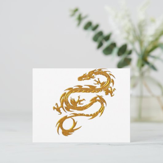 Kin ryu Japanischer Drache Postkarte (Stehend Vorderseite)