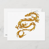 Kin ryu Japanischer Drache Postkarte (Vorne/Hinten)