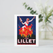 Kina Lillet Vintag PosterEurope Postkarte (Stehend Vorderseite)