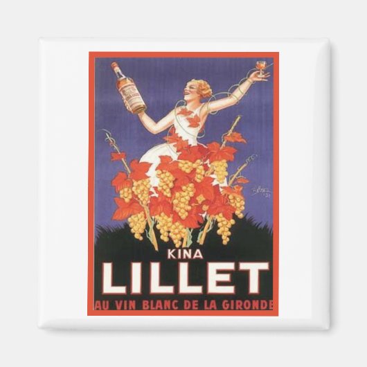 Kina Lillet Vintage Ad Magnet (Vorne)