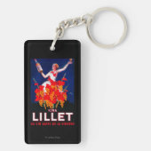 Kina Lillet Vintages PosterEurope Schlüsselanhänger (Rückseite)
