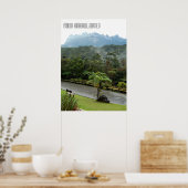 Kinabalu-Berg und Borneo-Dschungel Poster (Küche)