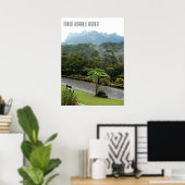 Kinabalu-Berg und Borneo-Dschungel Poster (Heimbüro)