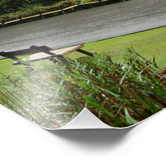 Kinabalu-Berg und Dschungel Borneo Fotodruck (Ecke)