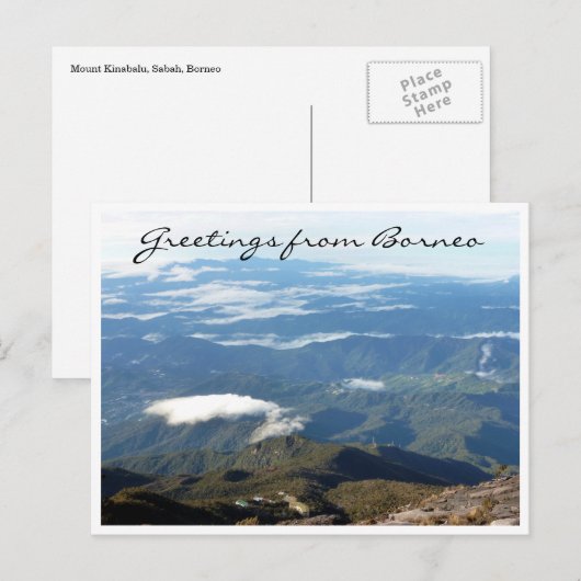 Kinabalu borneo Grüße Postkarte (Vorne/Hinten)