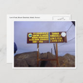Kinabalu-Gipfel Postkarte (Vorne/Hinten)