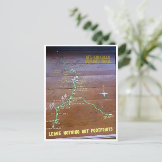 Kinabalu-Spur Postkarte (Stehend Vorderseite)