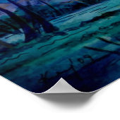 Kinabalu Sunrise Watercolor Art Poster (Ecke)