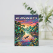 Kinabatangan-Fluss Malaysia Postkarte (Stehend Vorderseite)